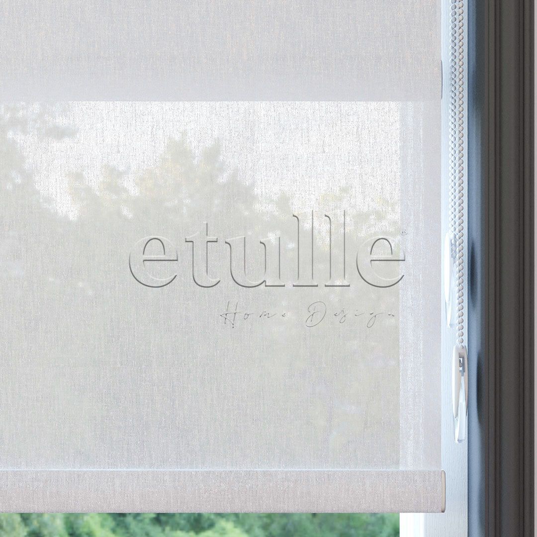 White Plain Double Roller Blind | Nevis