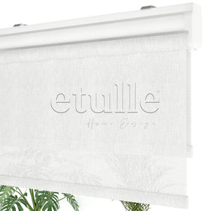 White Plain Double Roller Blind | Nevis