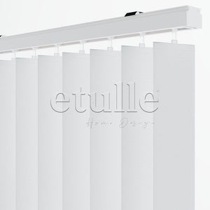 White Plain Fabric Vertical Blinds | Callaway