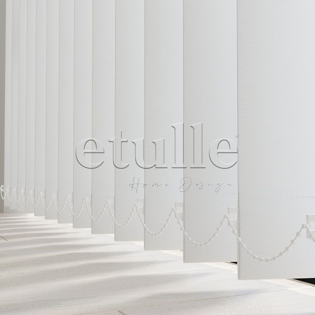 White Plain Fabric Vertical Blinds | Callaway