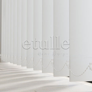 White Plain Fabric Vertical Blinds | Callaway