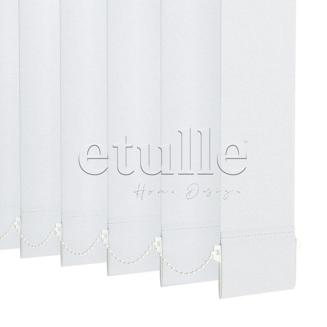 White Plain Fabric Vertical Blinds | Callaway