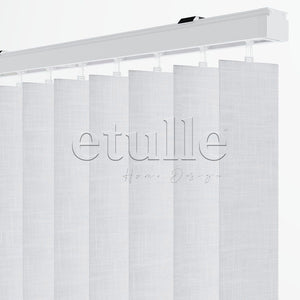 White Plain Fabric Vertical Blinds | Larissa