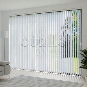 White Plain Fabric Vertical Blinds | Larissa