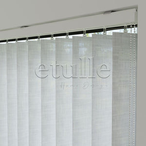 White Plain Fabric Vertical Blinds | Larissa