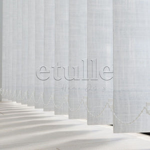 White Plain Fabric Vertical Blinds | Larissa