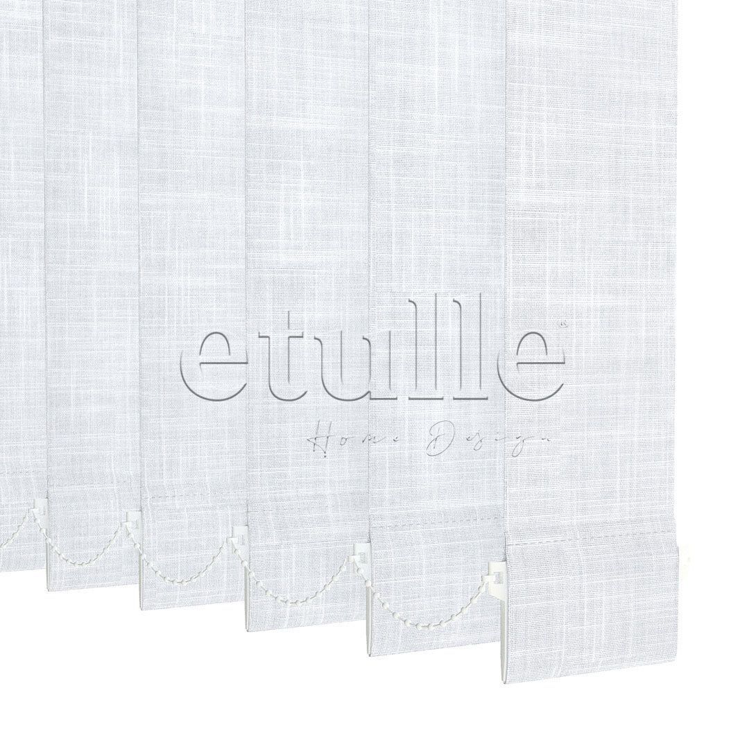 White Plain Fabric Vertical Blinds | Larissa