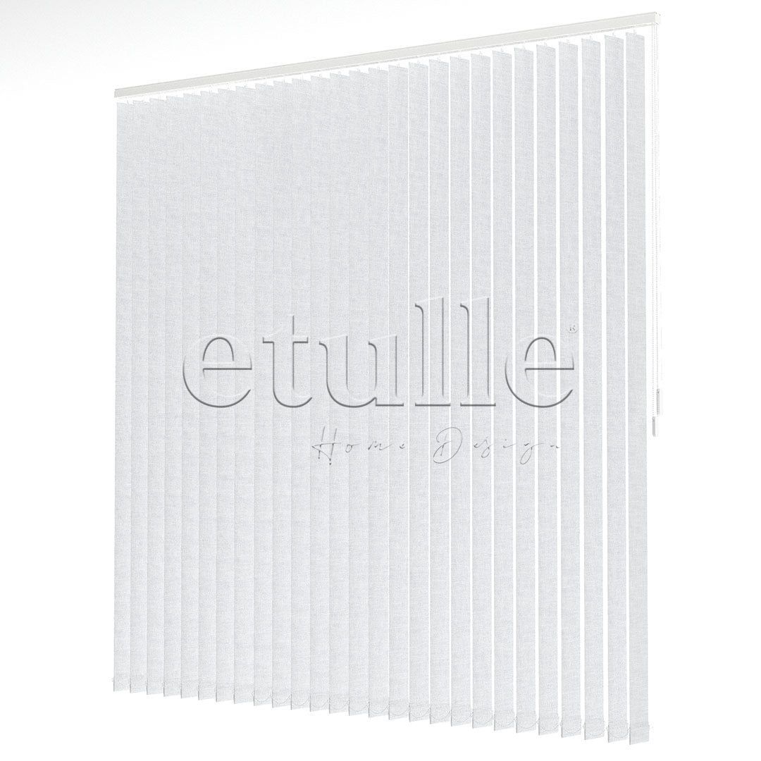 White Plain Fabric Vertical Blinds | Larissa