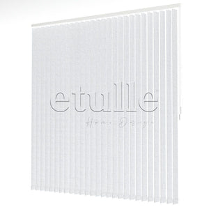White Plain Fabric Vertical Blinds | Larissa