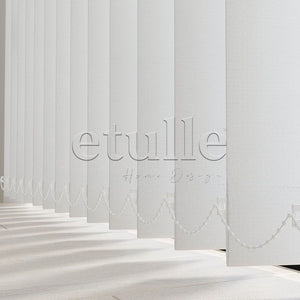 White Plain Fabric Vertical Blinds | Marisa