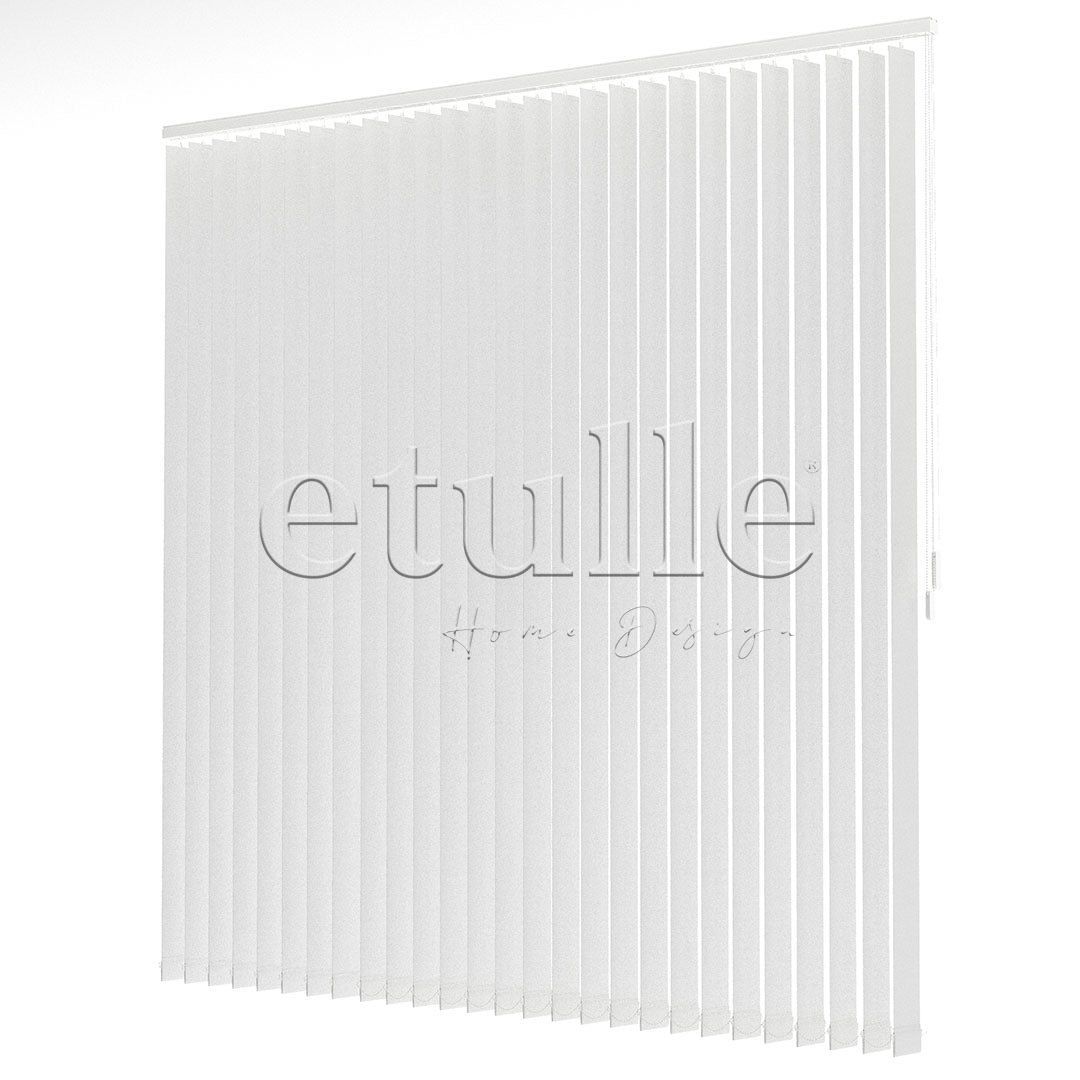 White Plain Fabric Vertical Blinds | Marisa