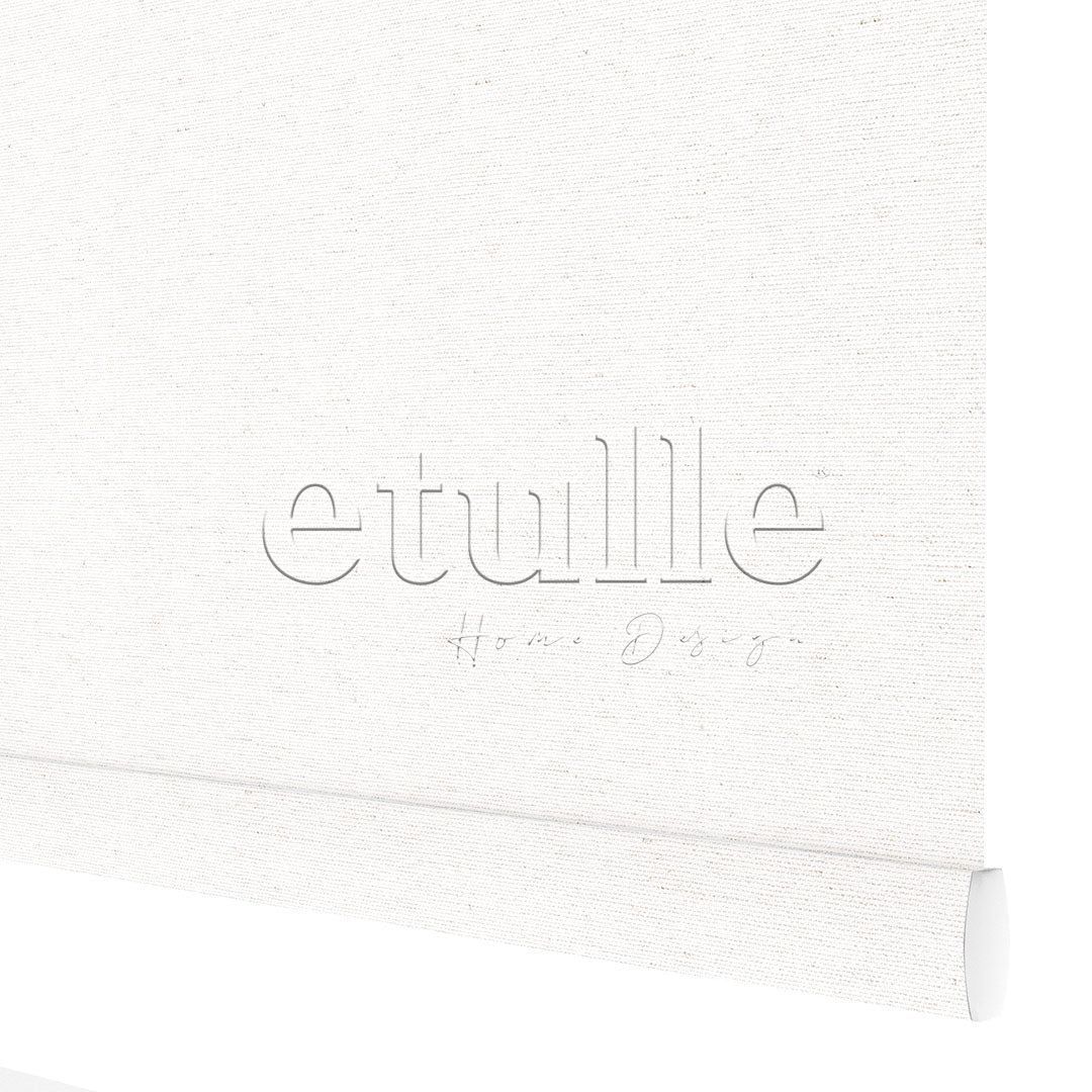 White Matte Linen Roller Blinds | Cascade