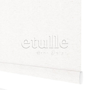 White Matte Linen Roller Blinds | Cascade