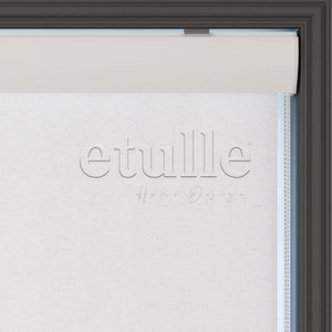 White Matte Linen Roller Blinds | Cascade