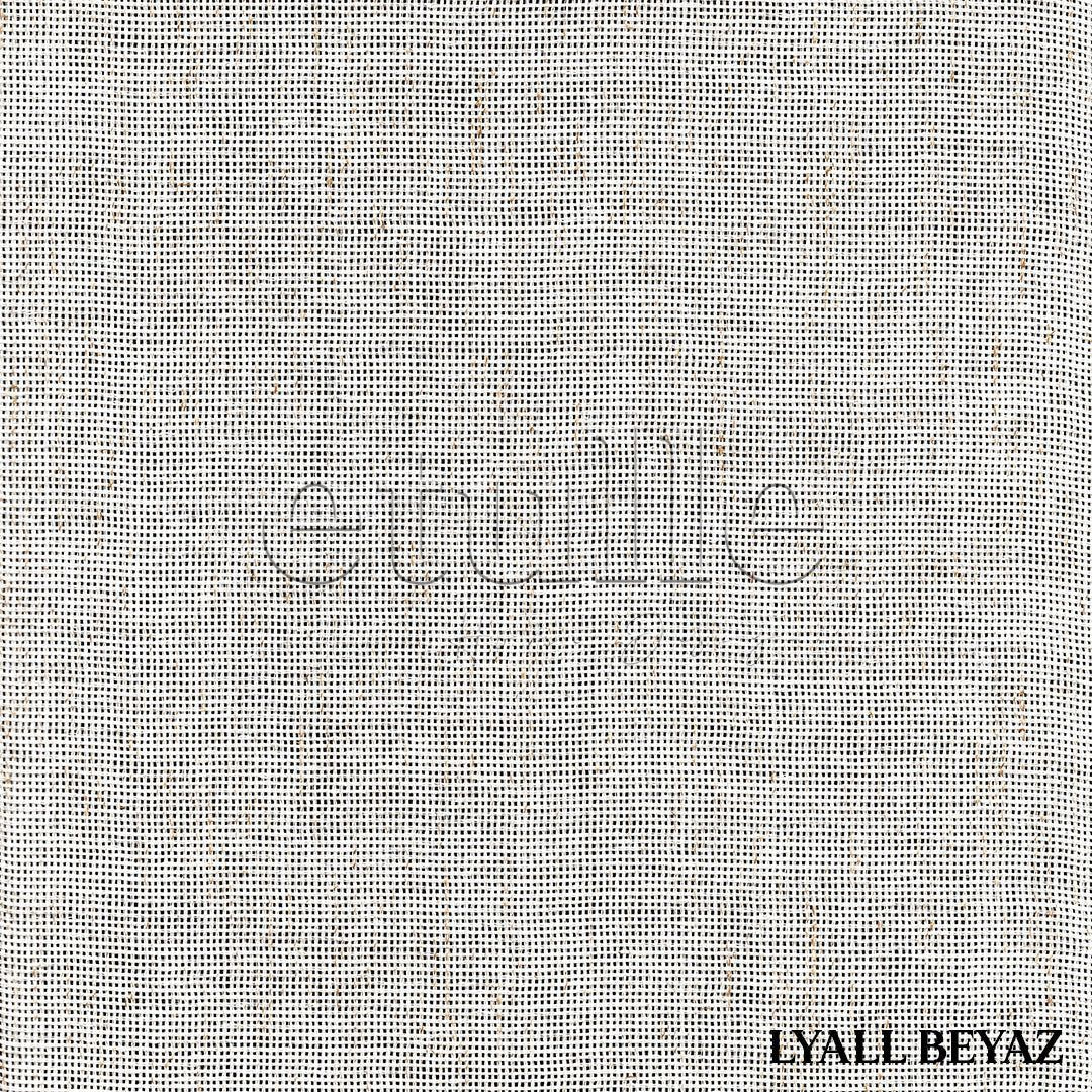 Beyaz Natural Efekt İplikli Keten Düz Tül Perde | Lyall