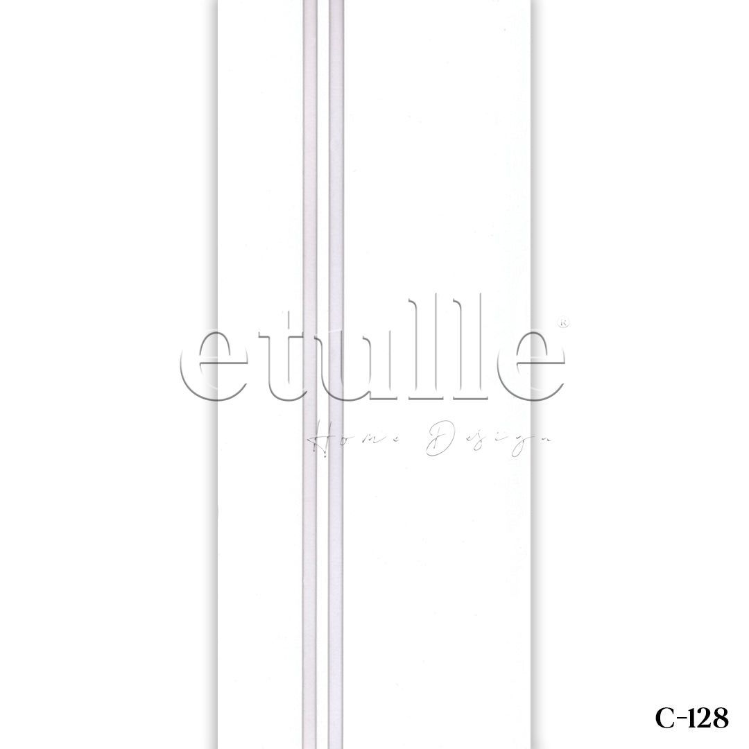 White Transparent Striped PVC Vertical Blinds