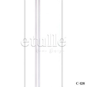 White Transparent Striped PVC Vertical Blinds