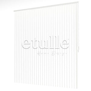 White Transparent Striped PVC Vertical Blinds