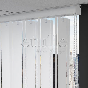 White Transparent Split Striped PVC Vertical Curtain