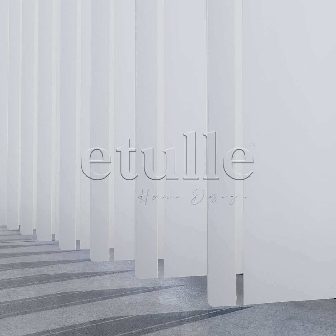 White Transparent Split Striped PVC Vertical Curtain
