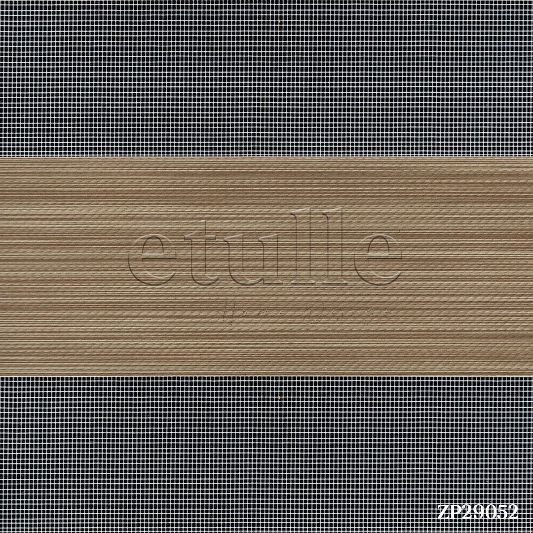 Light Brown Blackout Zebra Curtain | Bolsena