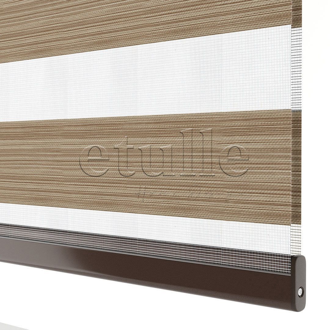 Light Brown Blackout Zebra Curtain | Bolsena