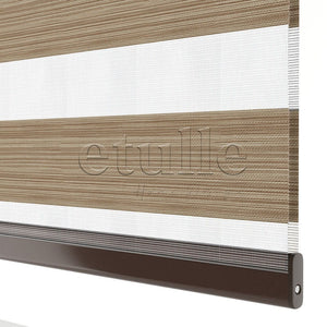 Light Brown Blackout Zebra Curtain | Bolsena