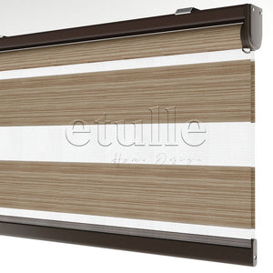 Light Brown Blackout Zebra Curtain | Bolsena