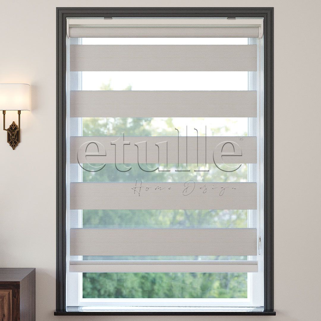 Ekru Blackout Zebra Perde | Bolsena