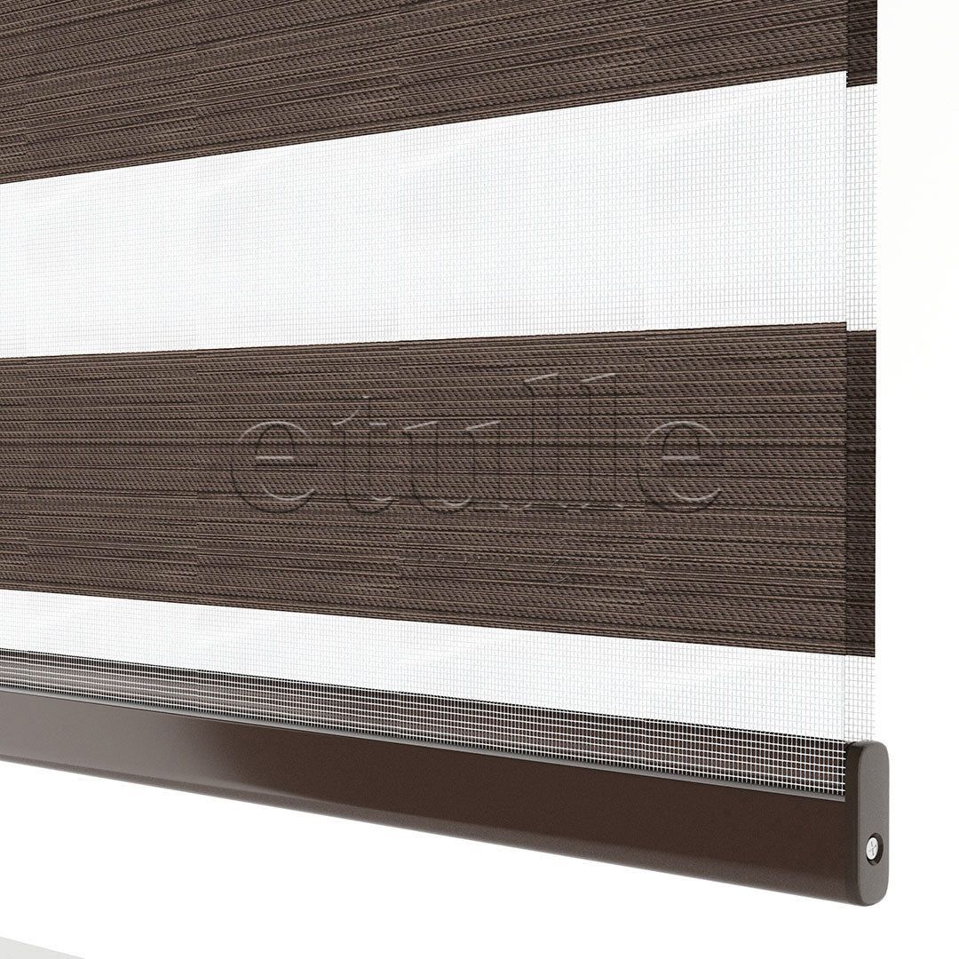 Brown Blackout Zebra Curtain | Bolsena