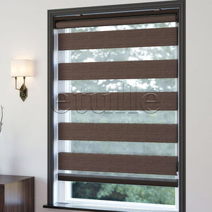Brown Blackout Zebra Curtain | Bolsena