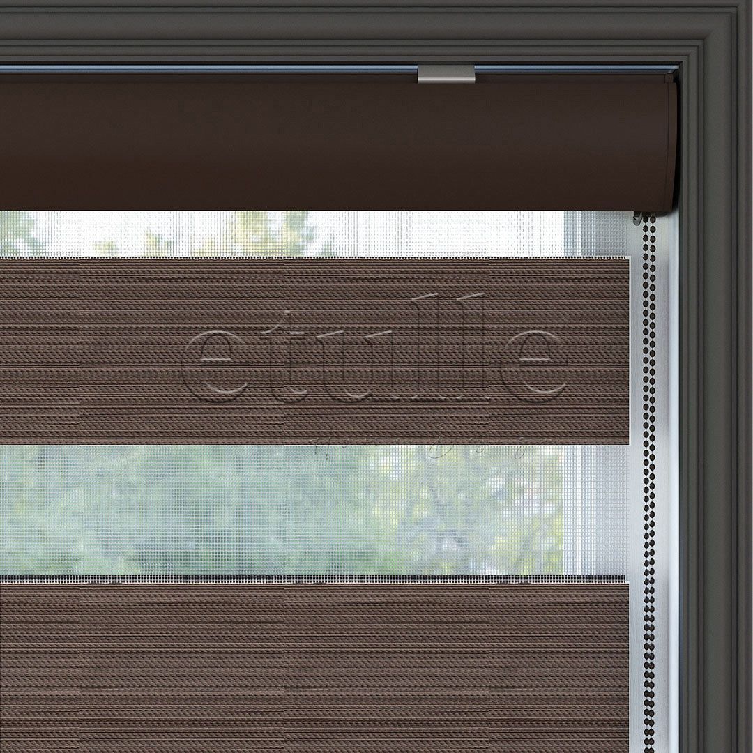 Brown Blackout Zebra Curtain | Bolsena