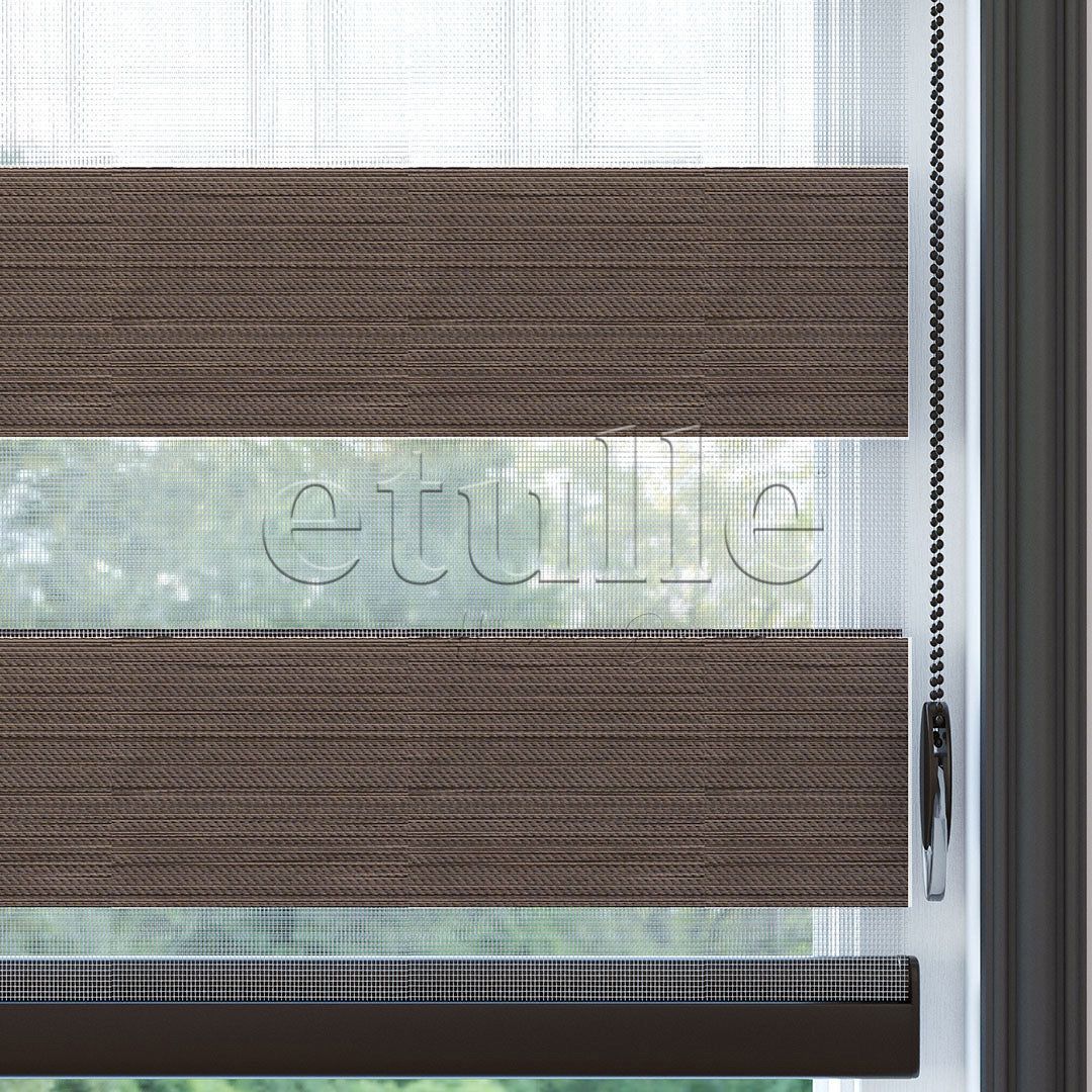 Brown Blackout Zebra Curtain | Bolsena