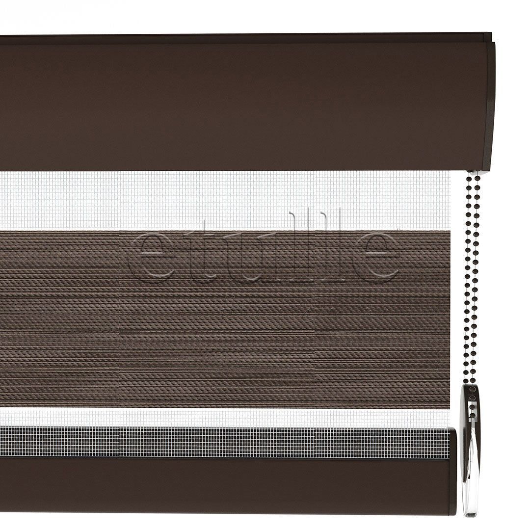 Brown Blackout Zebra Curtain | Bolsena