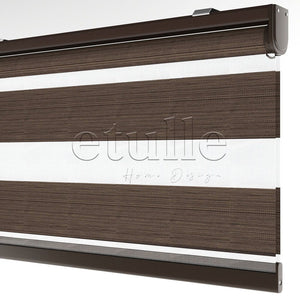 Brown Blackout Zebra Curtain | Bolsena