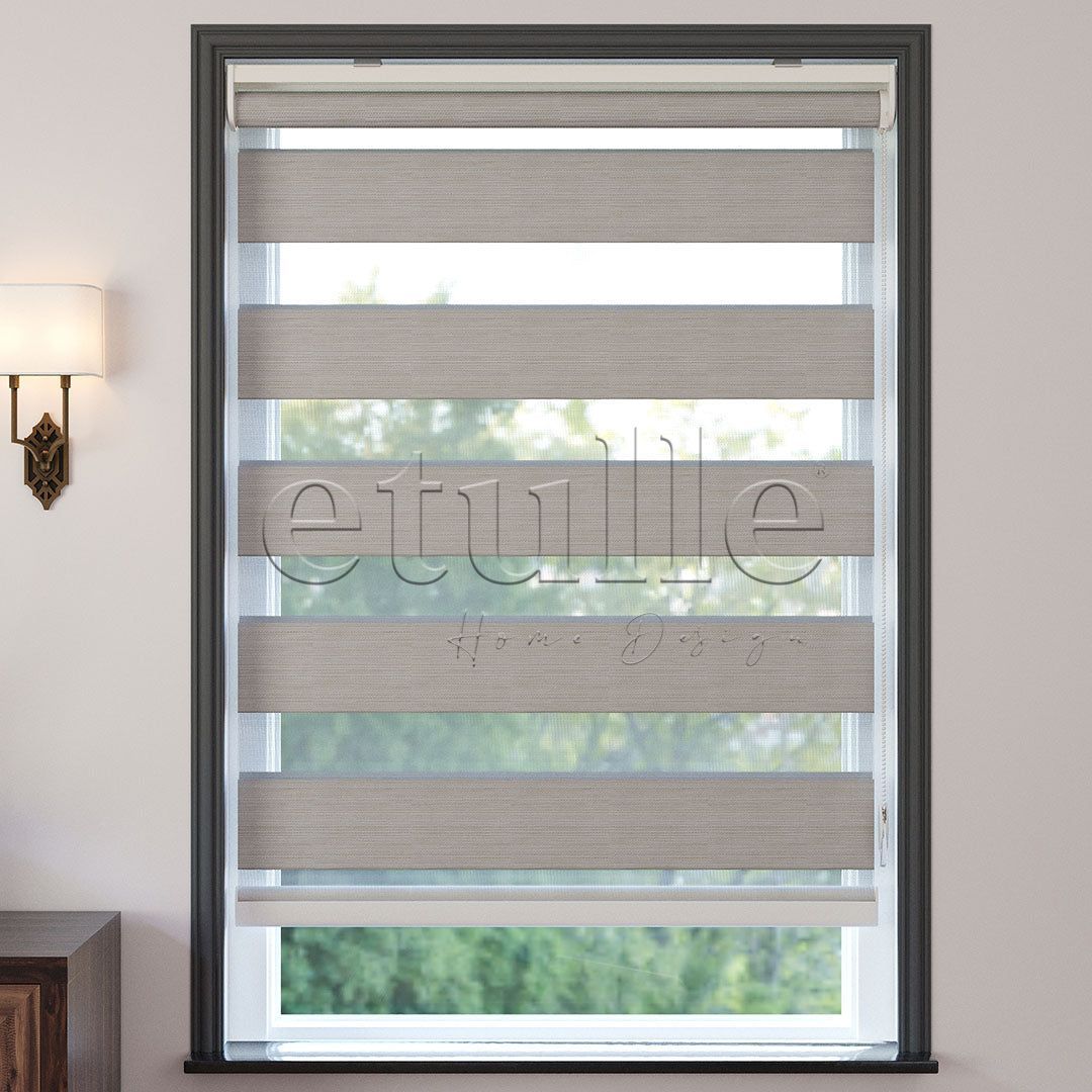 Cream Blackout Zebra Curtain | bolsena