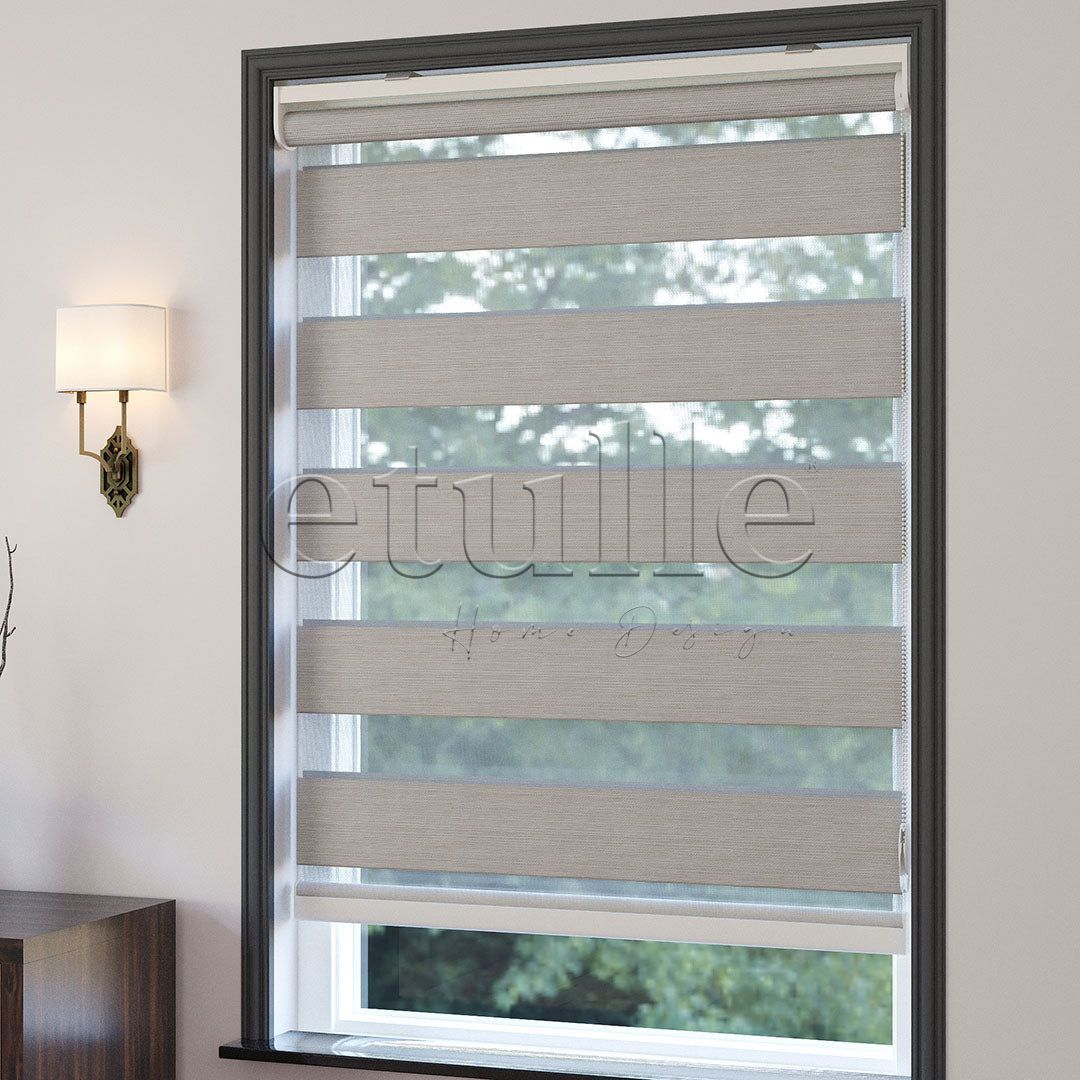 Cream Blackout Zebra Curtain | bolsena