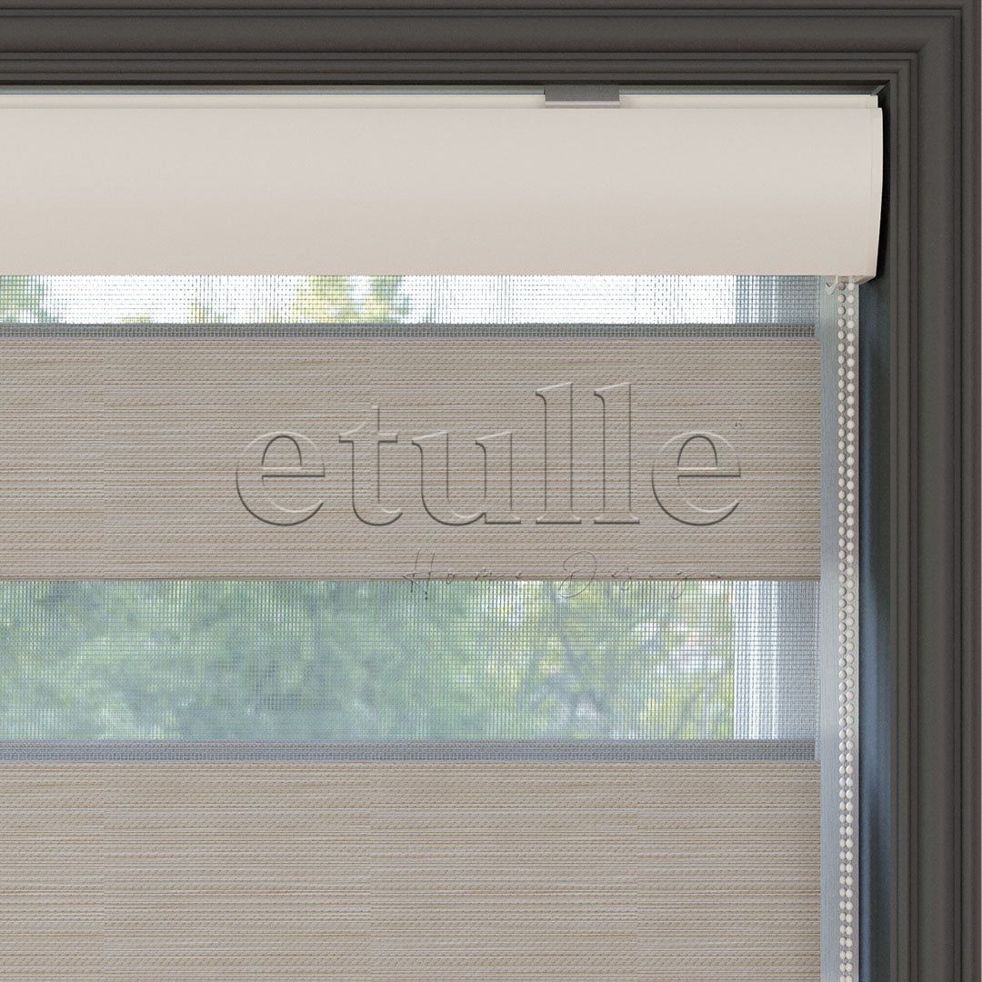 Cream Blackout Zebra Curtain | bolsena