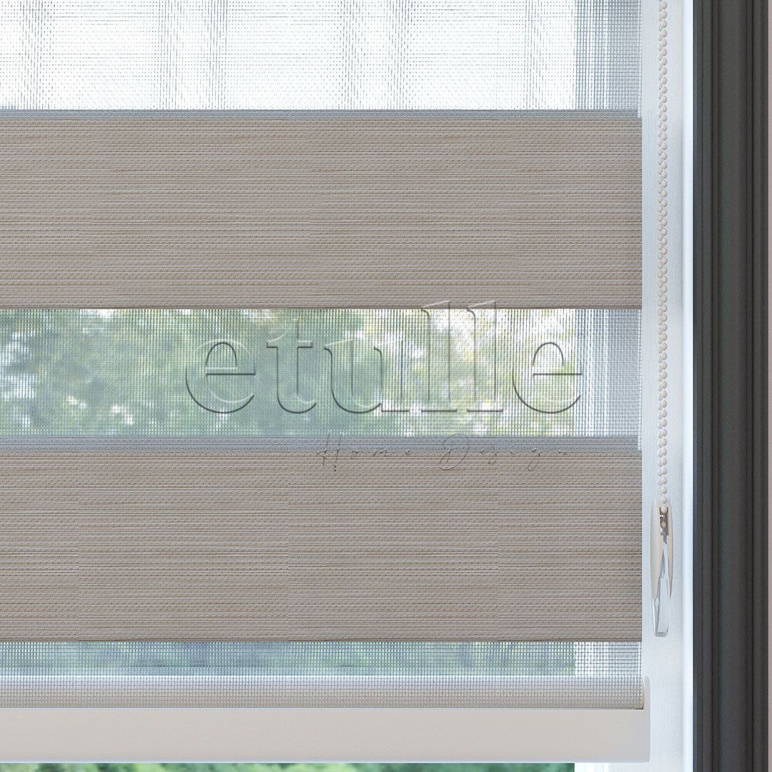 Cream Blackout Zebra Curtain | bolsena