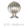 Rustik Perde Borusu 30 mm - Gümüş Eskitme Metal - Balkabağı
