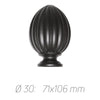 Rustik Perde Borusu 30 mm - Siyah Eskitme Metal - Tepe