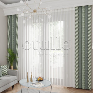 Devon King - Printed Vertical Tulle Curtain