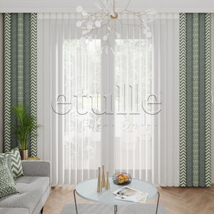 Devon King - Printed Vertical Tulle Curtain