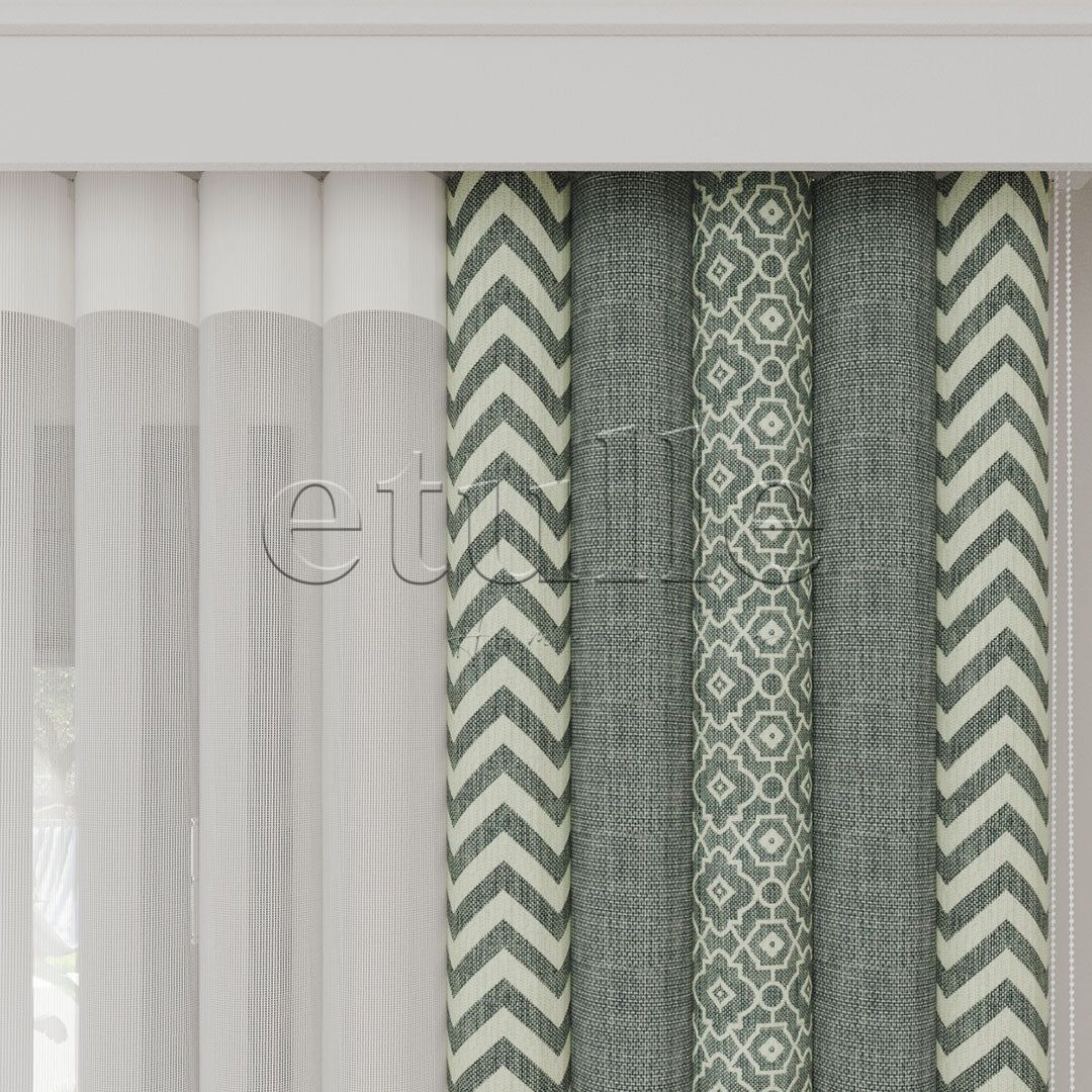 Devon King - Printed Vertical Tulle Curtain