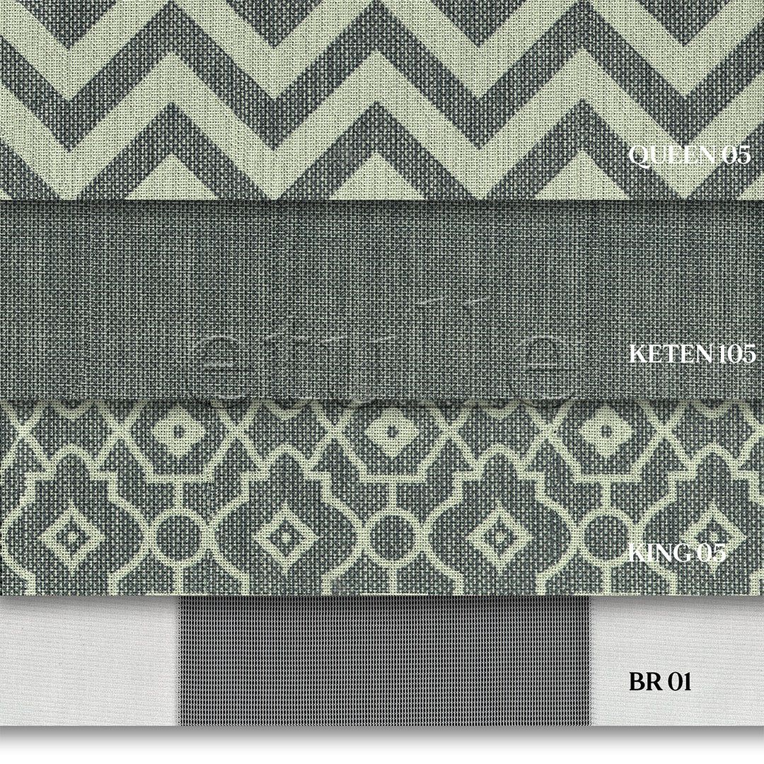 Devon King - Printed Vertical Tulle Curtain