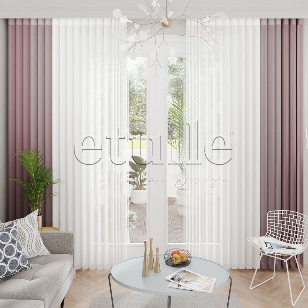 Dorset - Narrow Vertical Tulle Curtains
