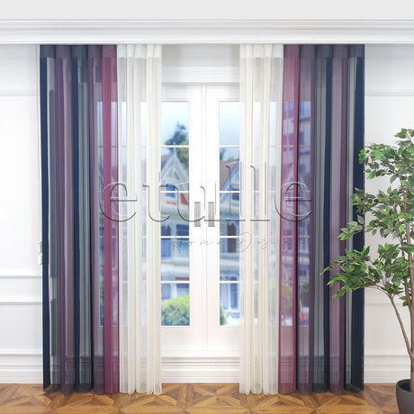 Dream - Striped Vertical Tulle Curtain
