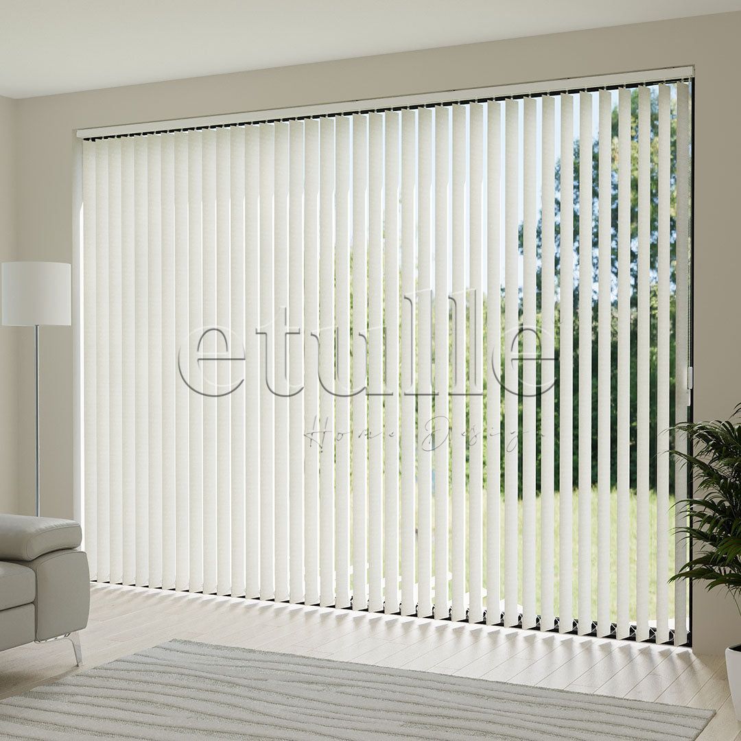 Ecru Blackout Fabric Vertical Blinds | Mia