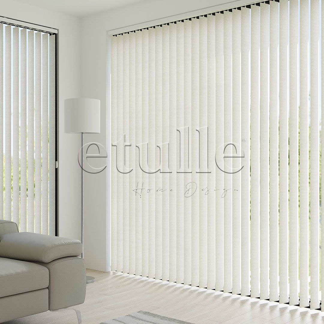 Ecru Blackout Fabric Vertical Blinds | Mia