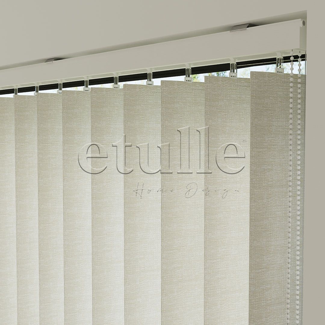 Ecru Blackout Fabric Vertical Blinds | Mia